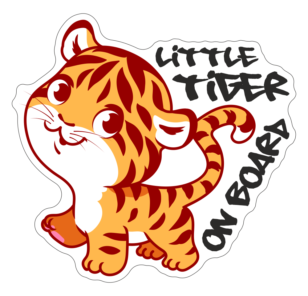 Dítě v autě - Little Tiger On Board - tištěná